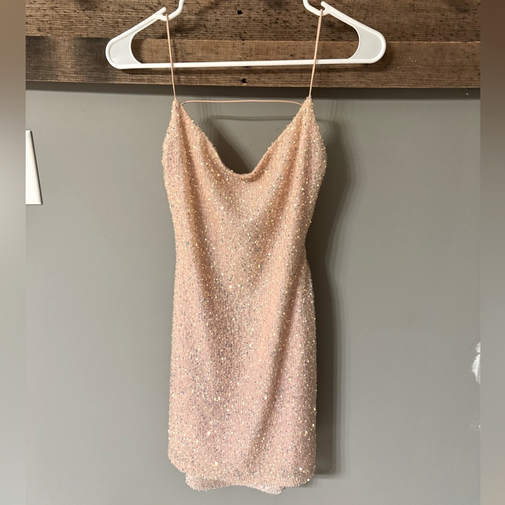 B Darlin Sparkling Pink Mini Dress